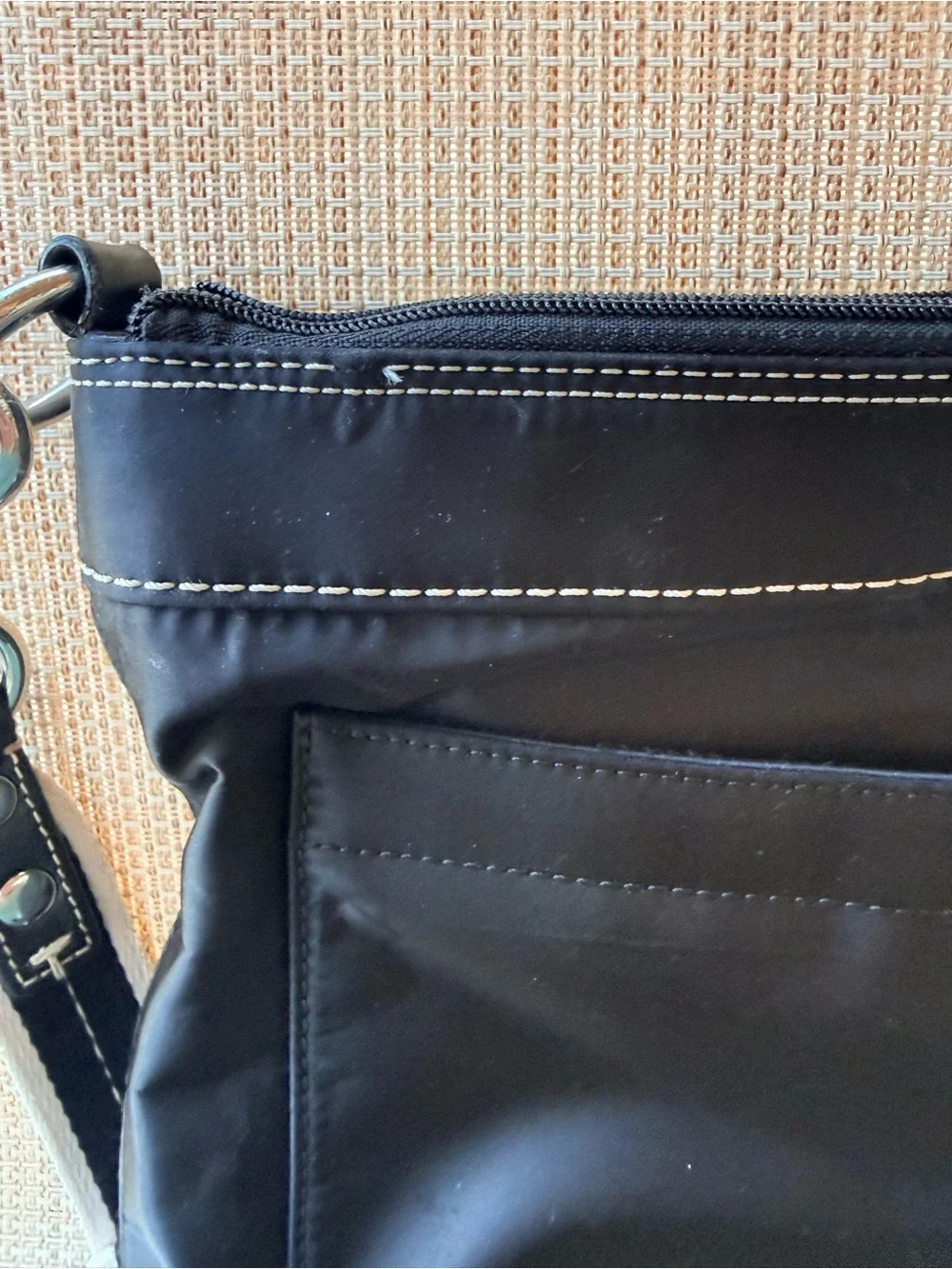 Coach Black Nylon Crossbody Bag Adjustable Strap (see all notes and pictures)